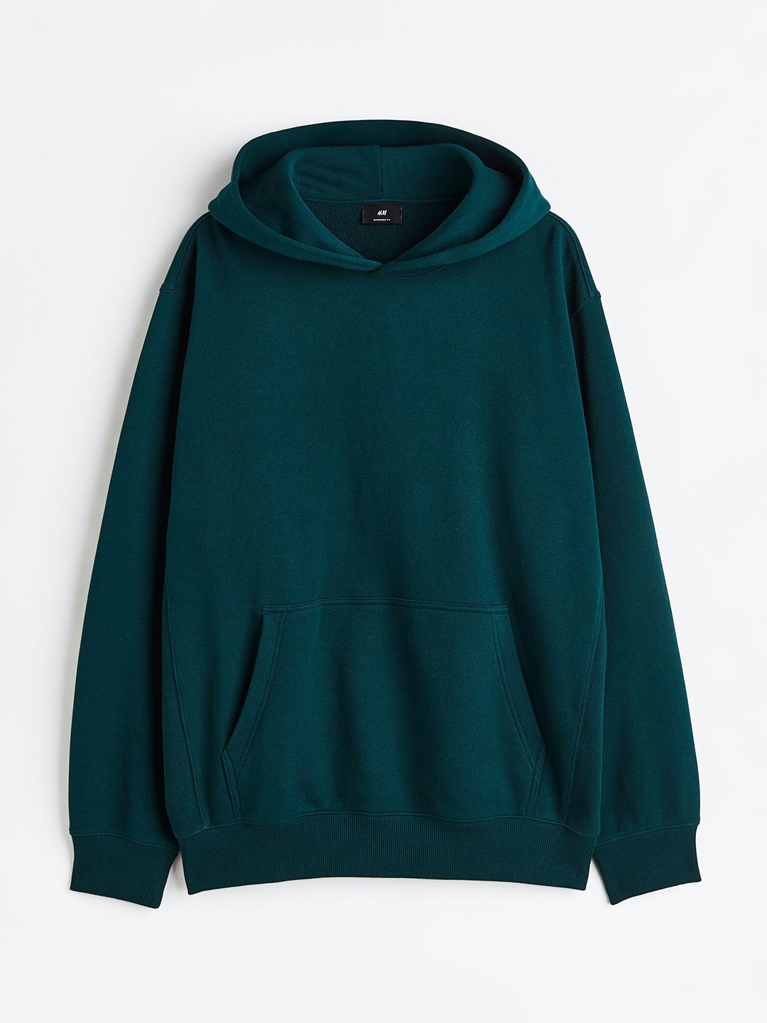 

H&M Men Oversized Fit Pure Cotton Hoodie, Green