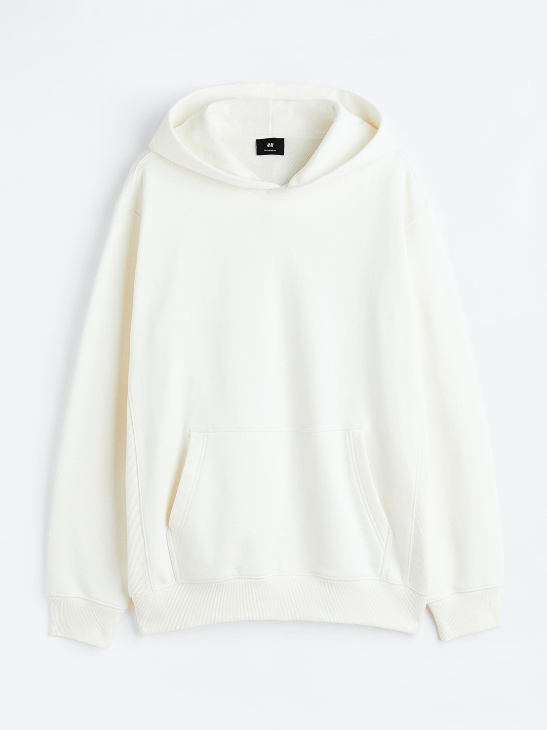 

H&M Men Oversized Fit Pure Cotton Hoodie, White