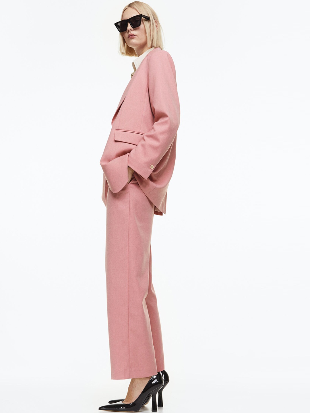 

H&M Women Tailored Trousers, Pink