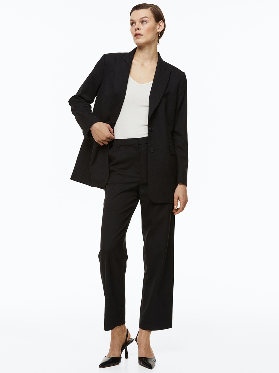 

H&M Women Tailored Trousers, Black