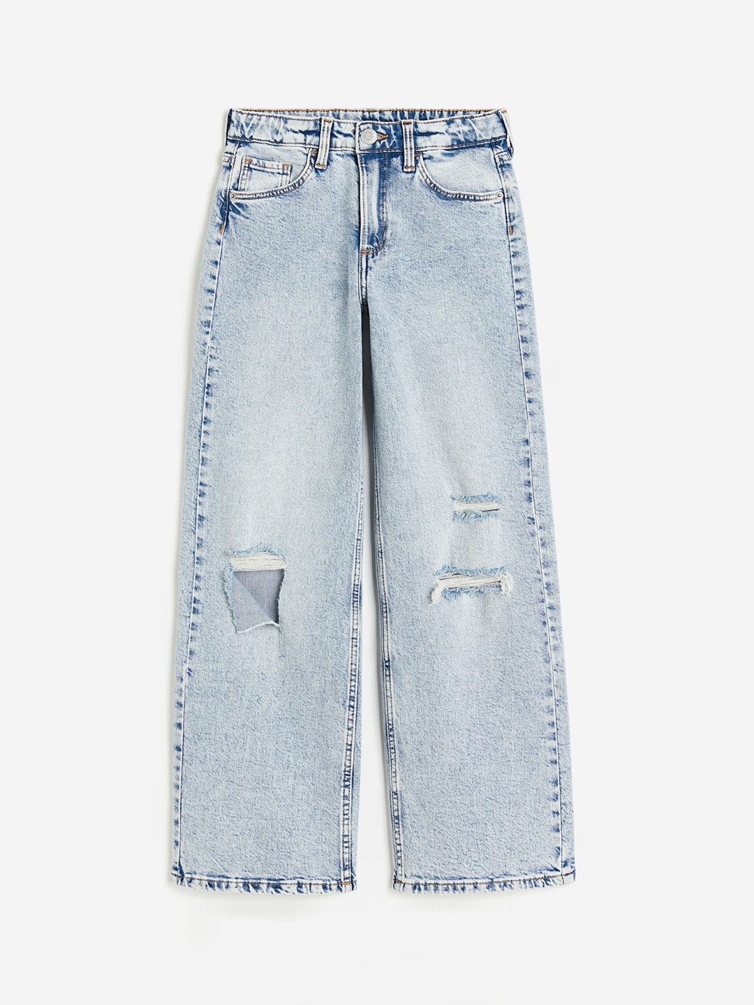 

H&M Women Wide Leg Low Jeans, Blue