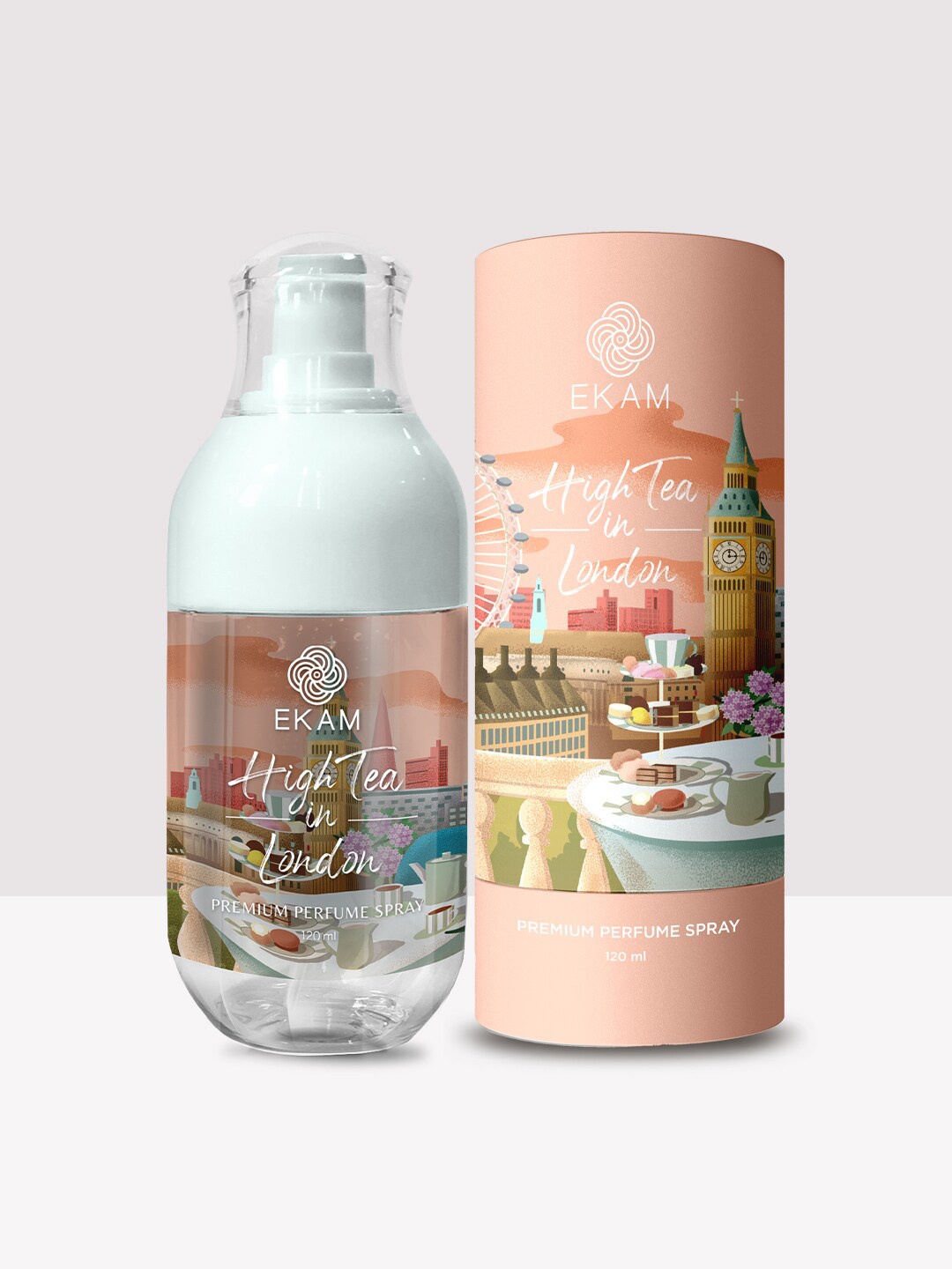 

Ekam High Tea In London Daytime Fragrance Premium Perfume Spray 120 ml, Peach