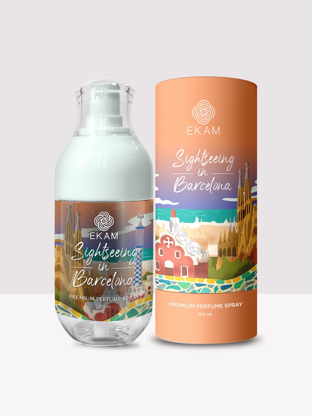

Ekam Sightseeing In Barcelona Daytime Fragrance Premium Perfume Spray 120 ml, Peach
