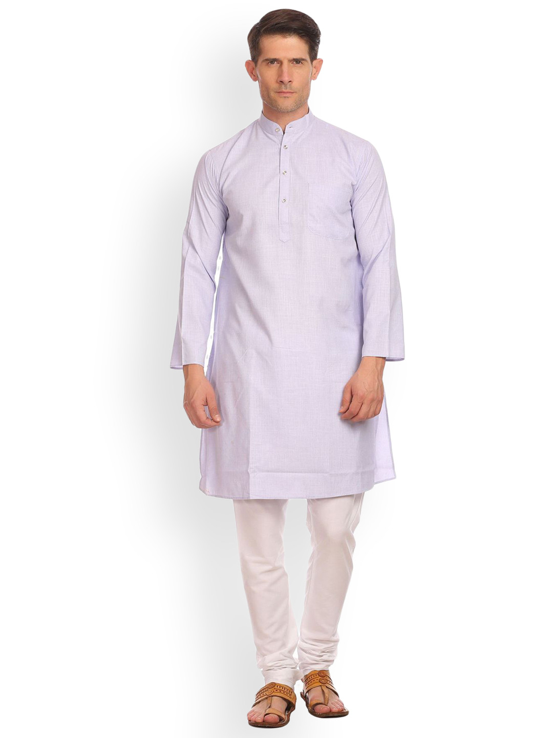 

Wintage Men Lavender Solid Kurta with Pyjamas