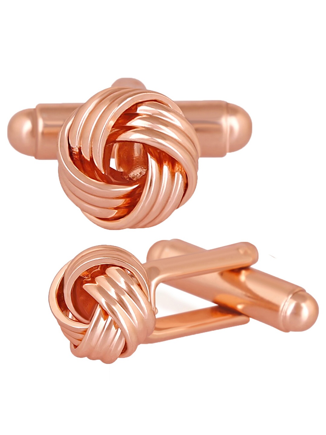 

Mahi Rose Gold-Plated Entangled Design Cufflink