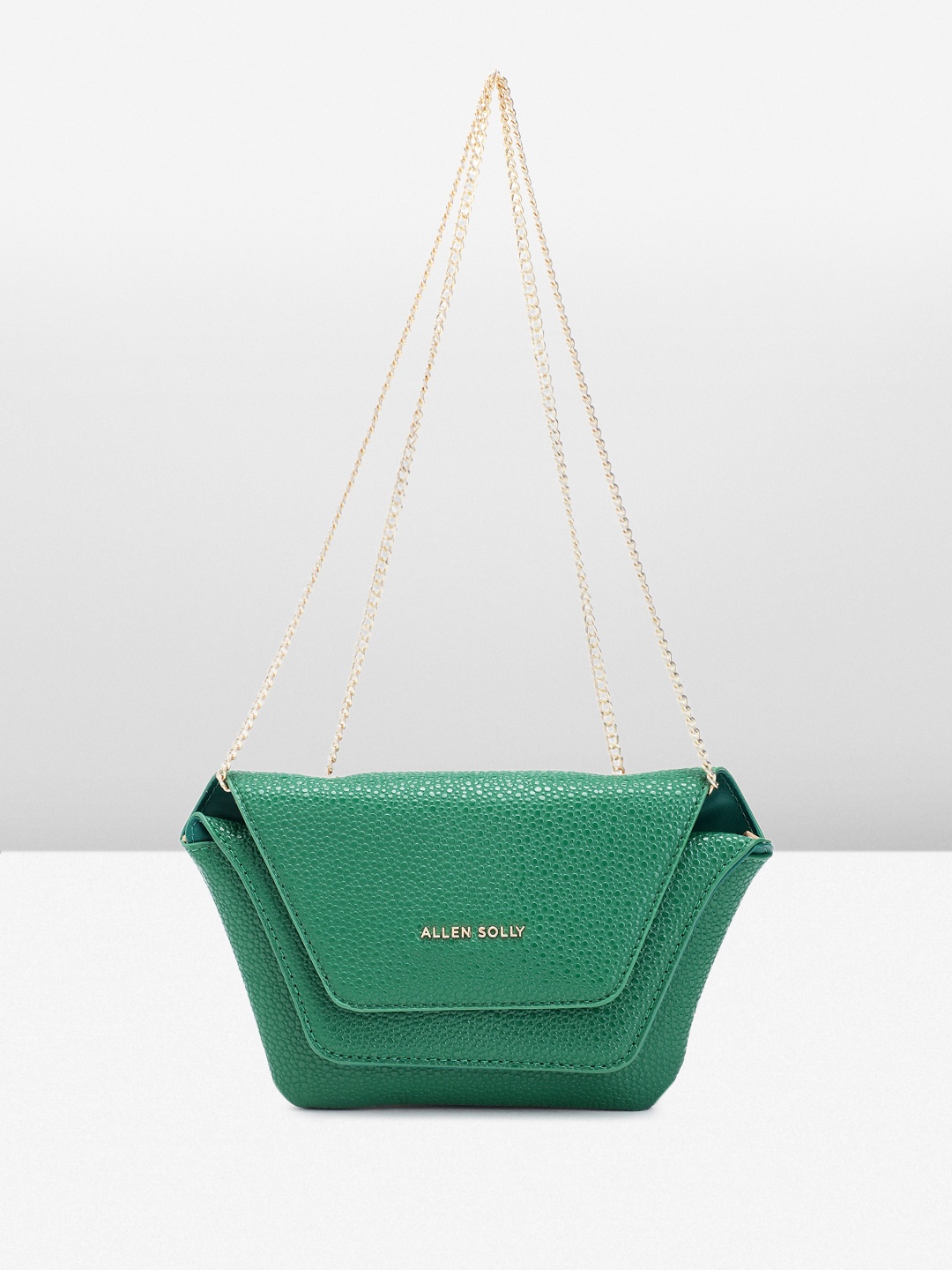 

Allen Solly Textured Structured Mini Shoulder Bag, Green