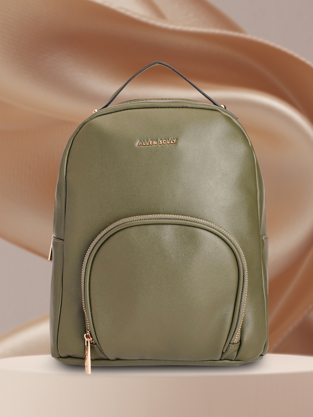 

Allen Solly Women Solid Backpack, Olive