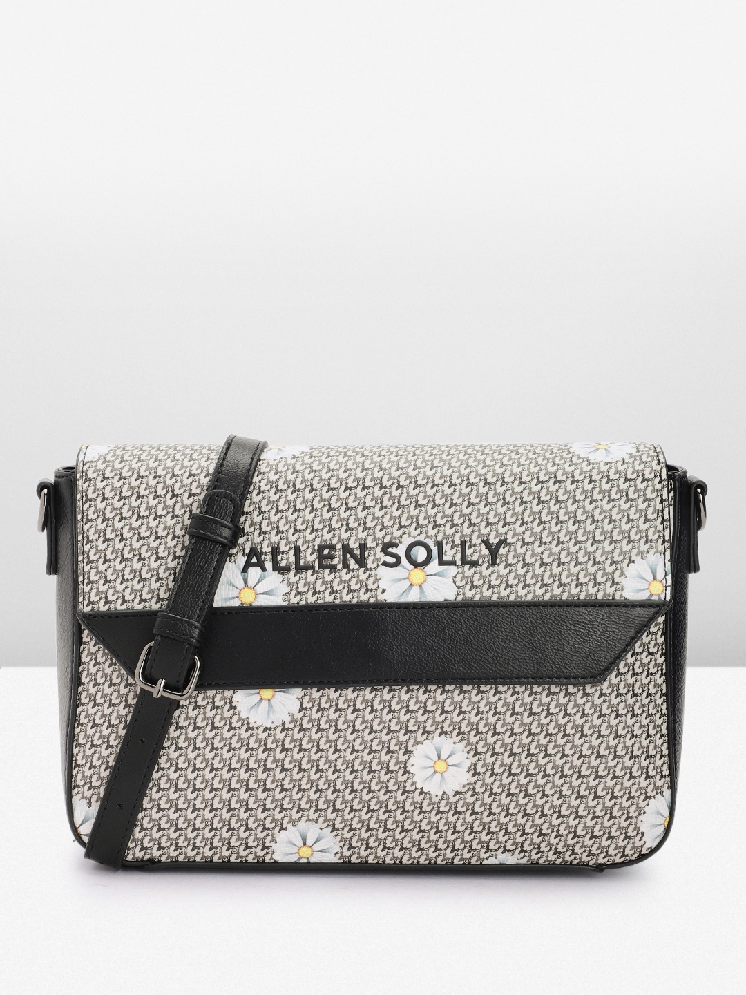 

Allen Solly Floral Printed Sling Bag, Black