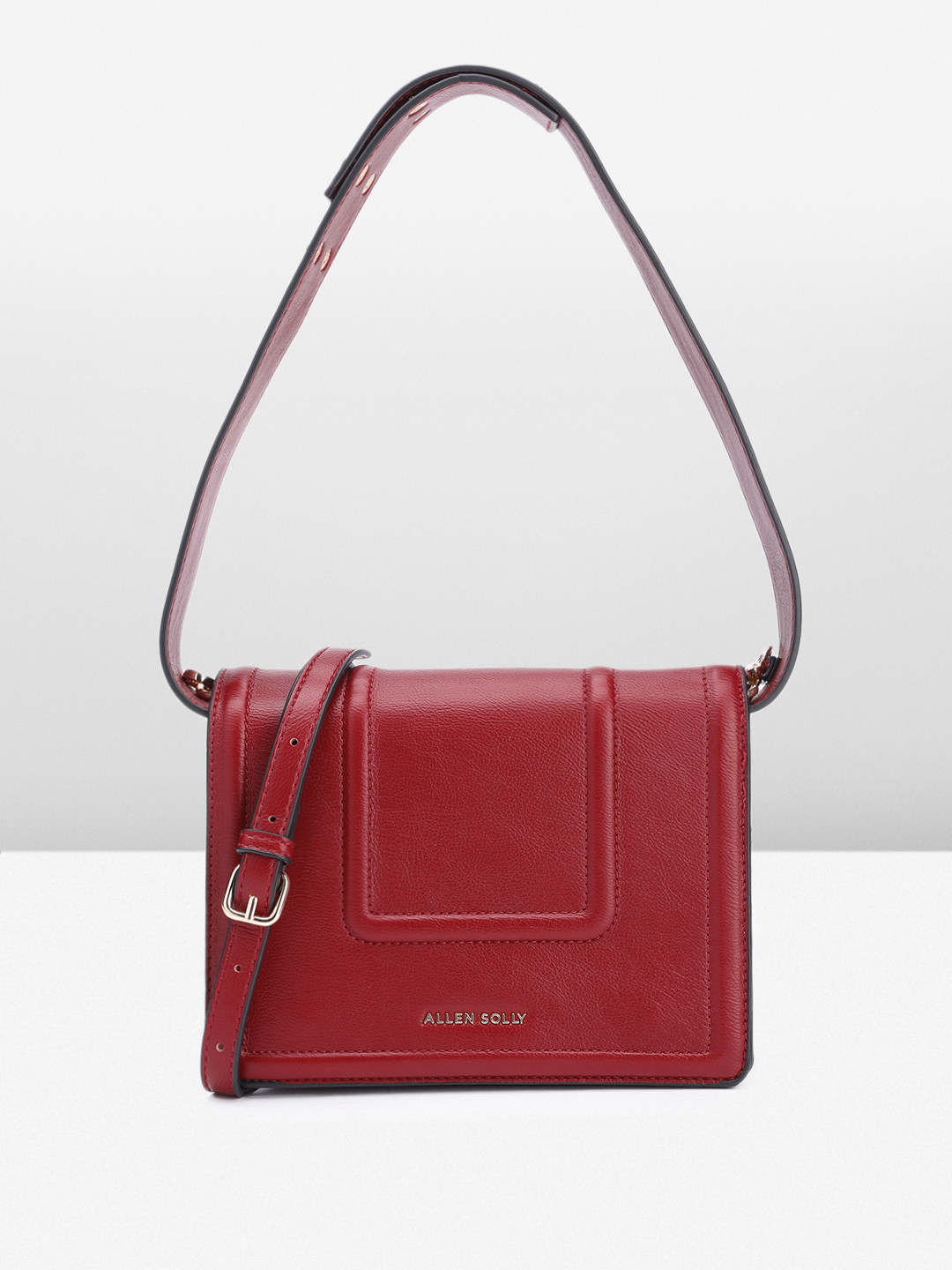 

Allen Solly Solid PU Structured Shoulder Bag With Adjustable Shoulder Strap, Maroon