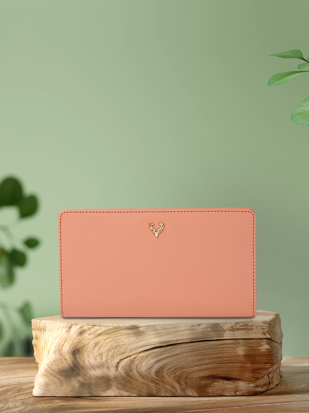 

Allen Solly Women Minute Geometric Textured PU Two Fold Wallet, Nude