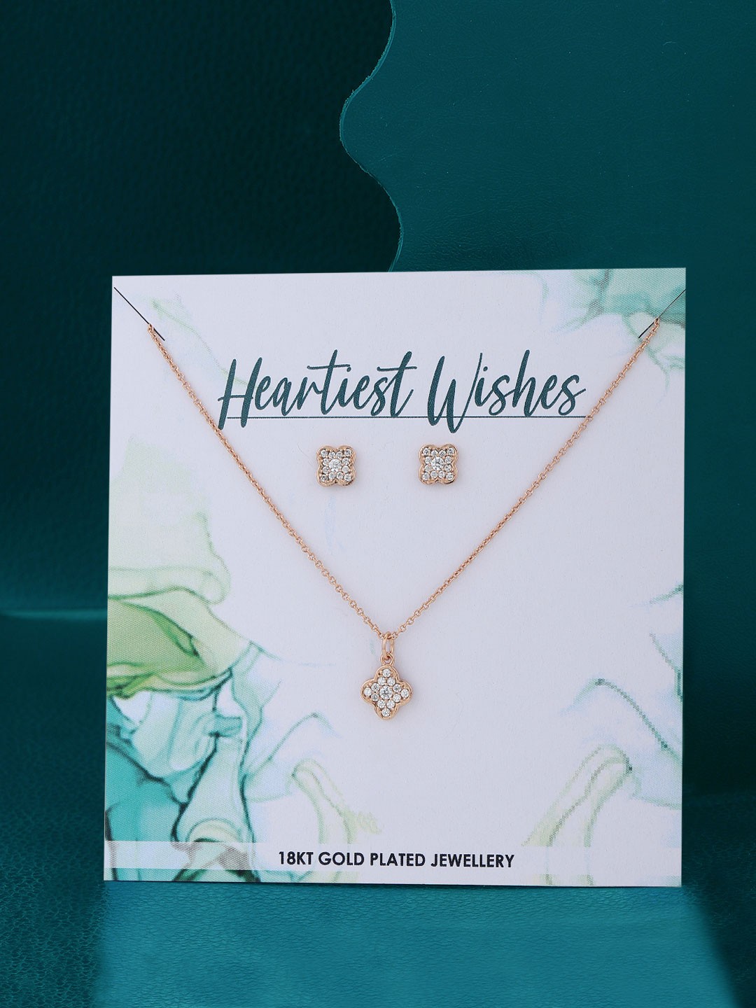 

Carlton London 18K Rose Gold-Plated Jewellery Set