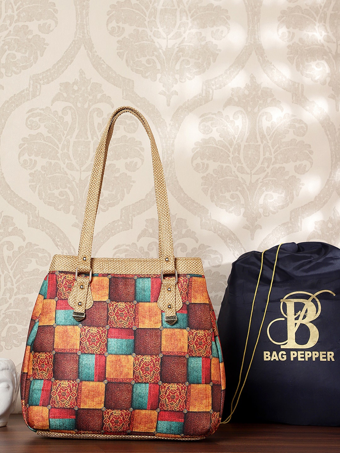 

Bag Pepper Textured Oversized Shopper Handheld Bag, Blue
