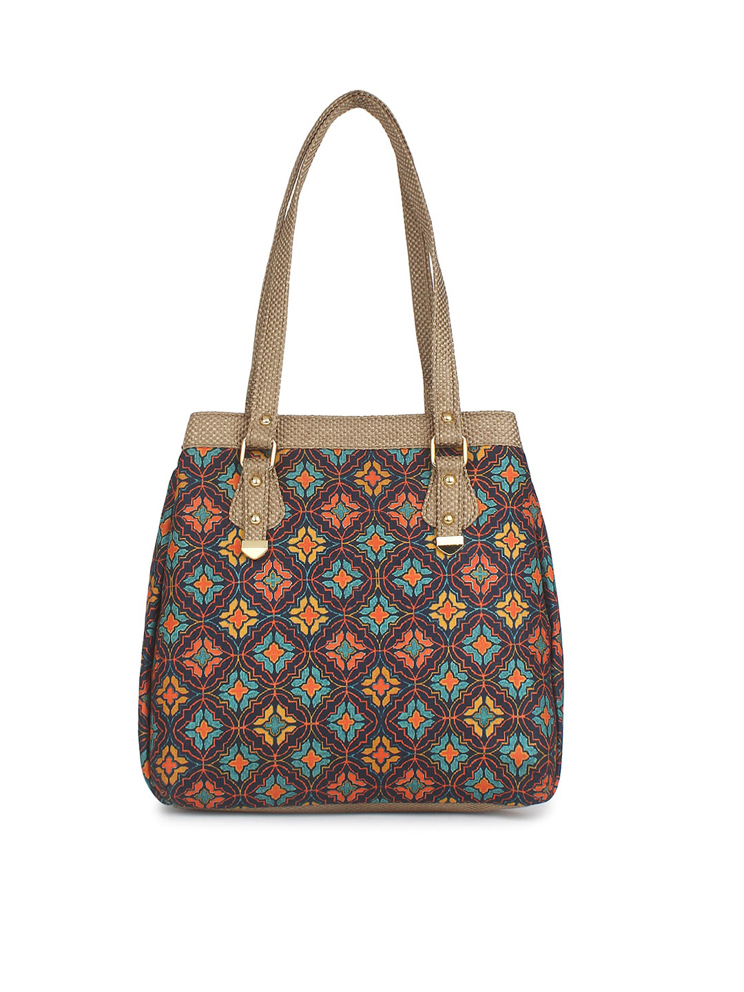 

Bag Pepper Ethnic Motifs Printed PU Structured Shoulder Bag, Brown