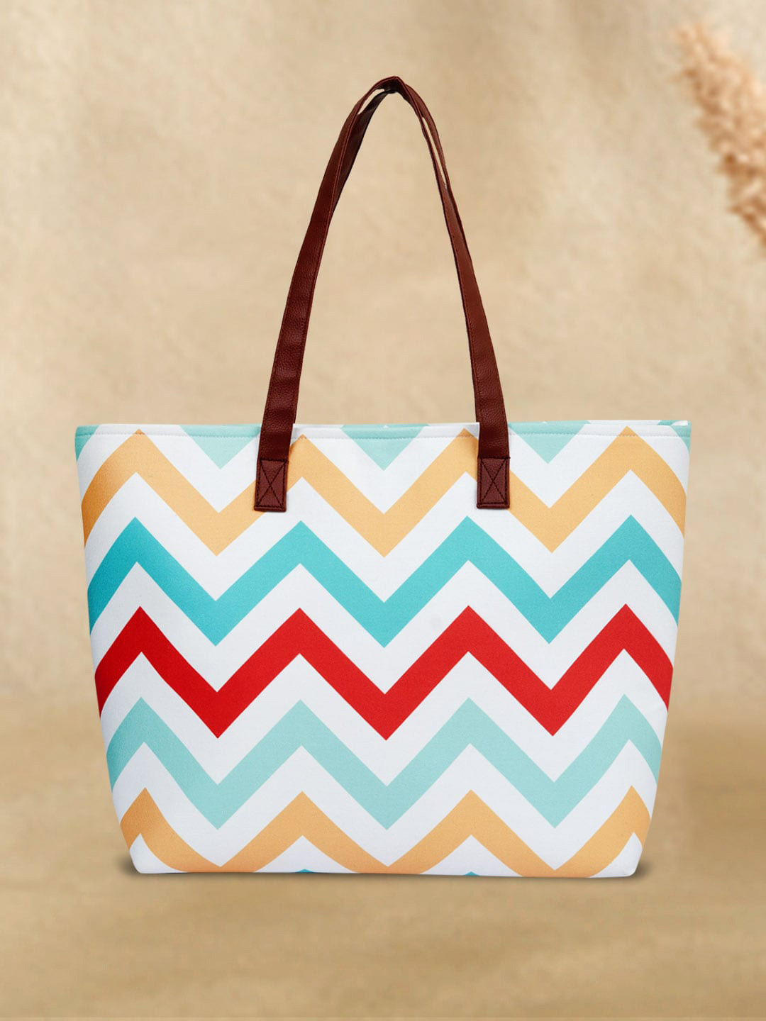 

Crazy Corner Geometric Printed Oversized Shopper Shoulder Bag, White