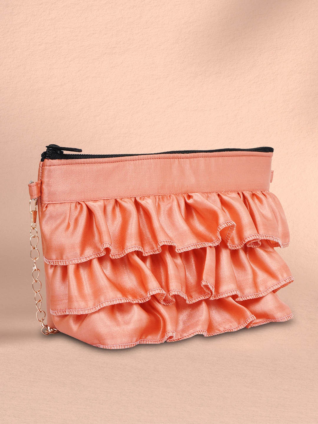 

Crazy Corner Structured Sling Bag, Peach