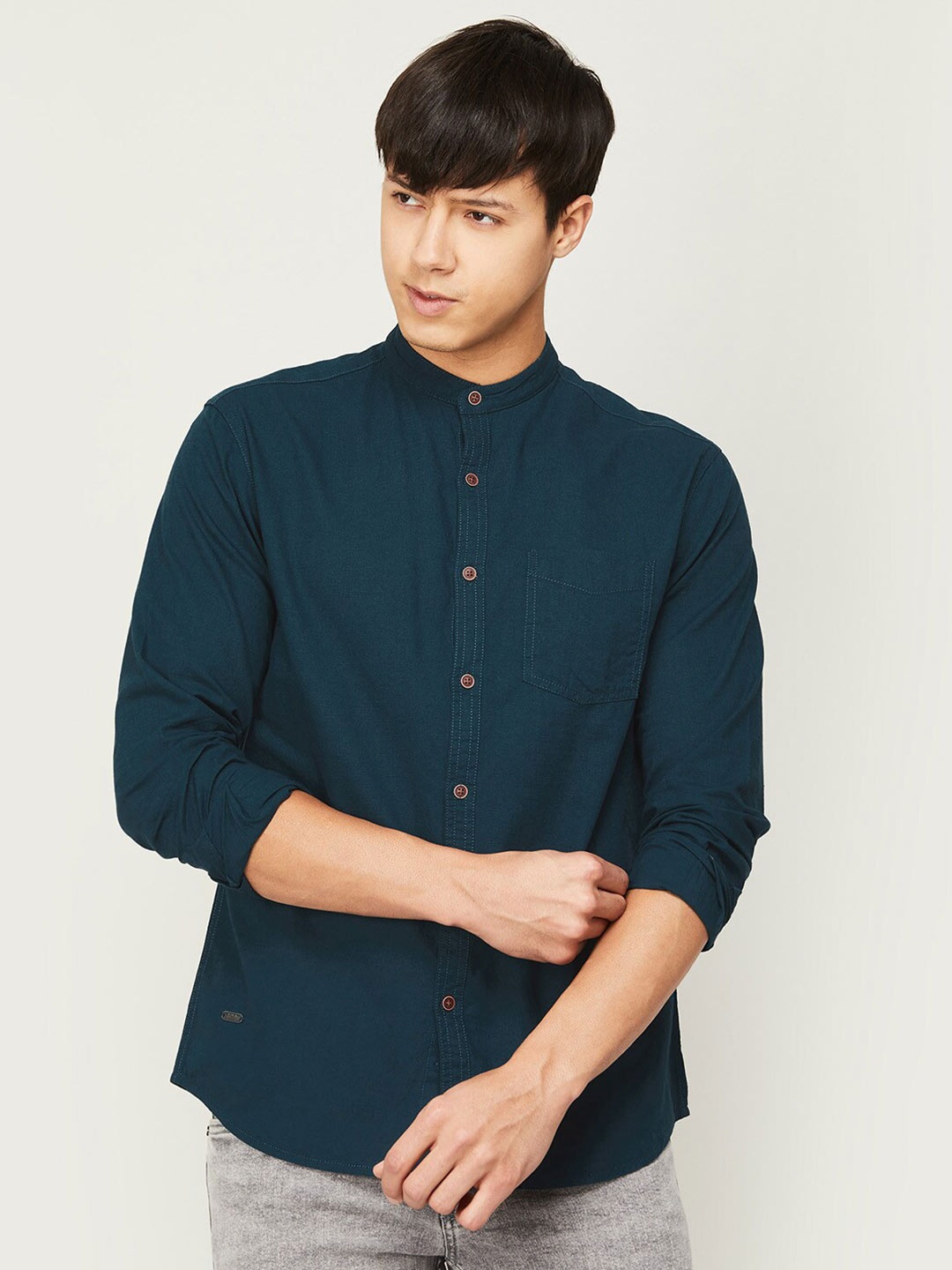 

Forca Men Comfort Cotton Casual Shirt, Teal