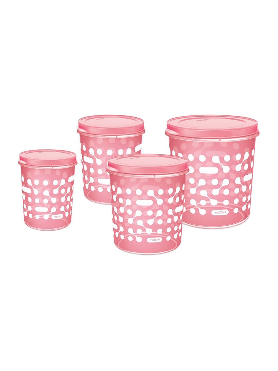 

Milton New Storex Set Of 4 Pink Plastic Storage Containers 1.13L 2L 3.38L 4.86L