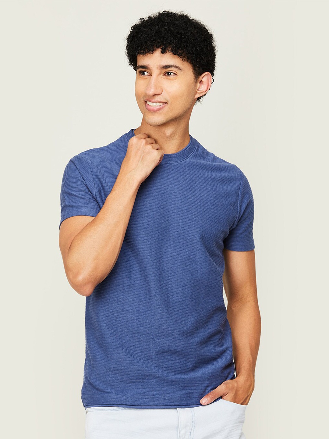 

Melange by Lifestyle Men Cotton T-shirt, Blue