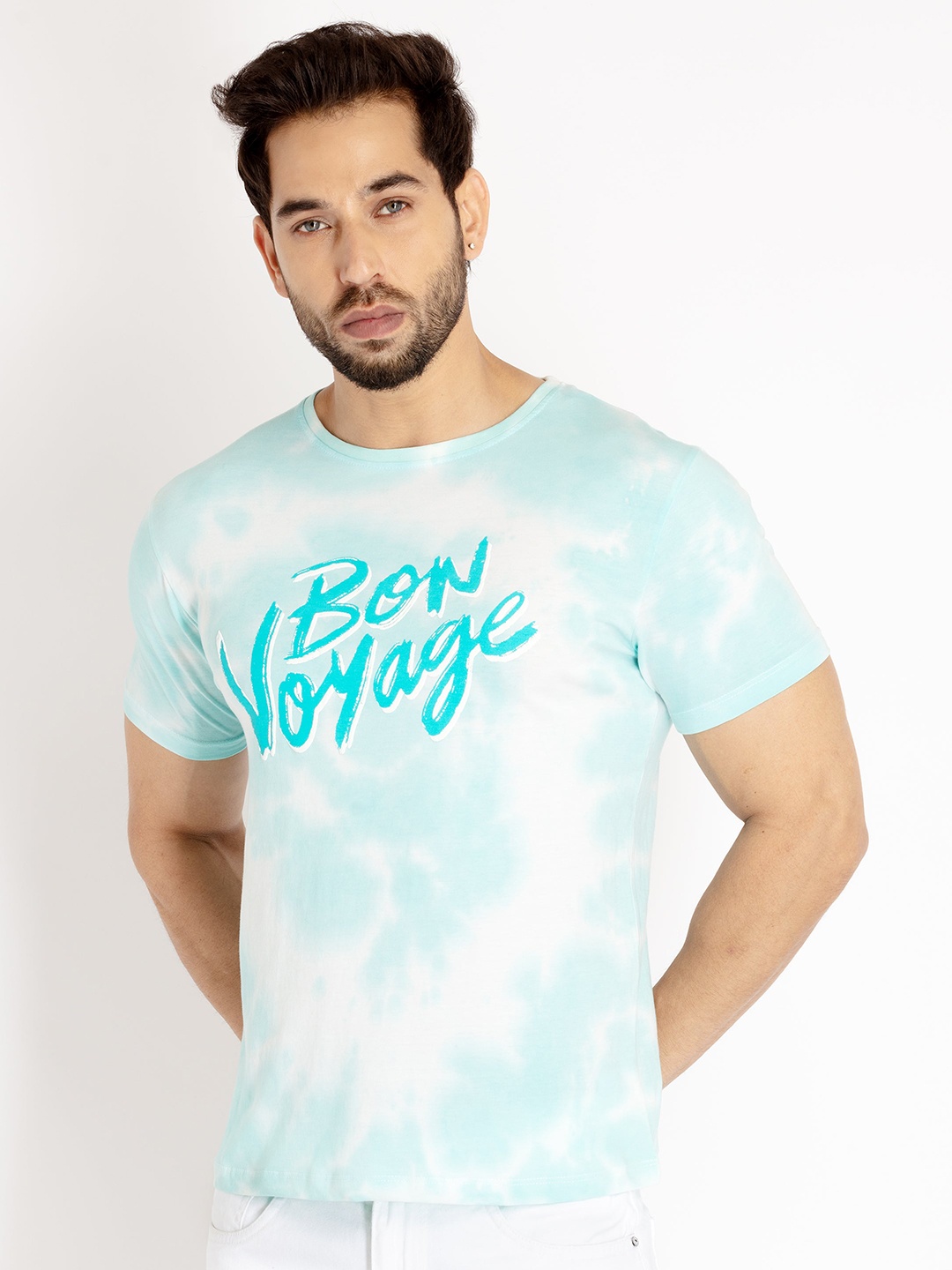

Status Quo Men Typography Printed Cotton T-shirt, Blue