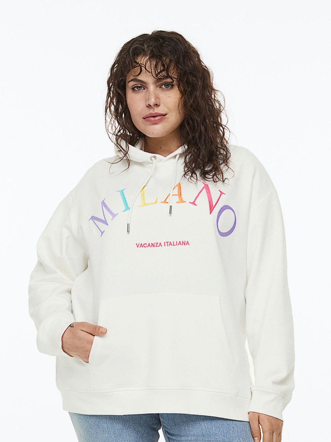 

H&M Women Plus Size Hoodie, White