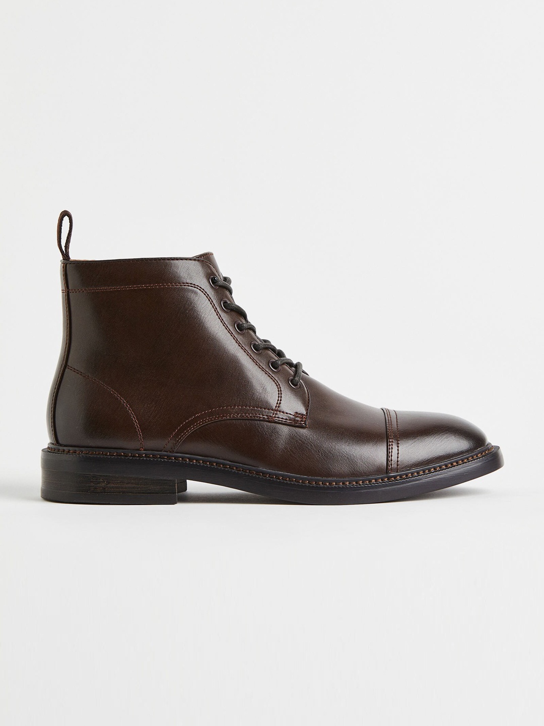 

H&M Men Lace-Up Boots, Coffee brown
