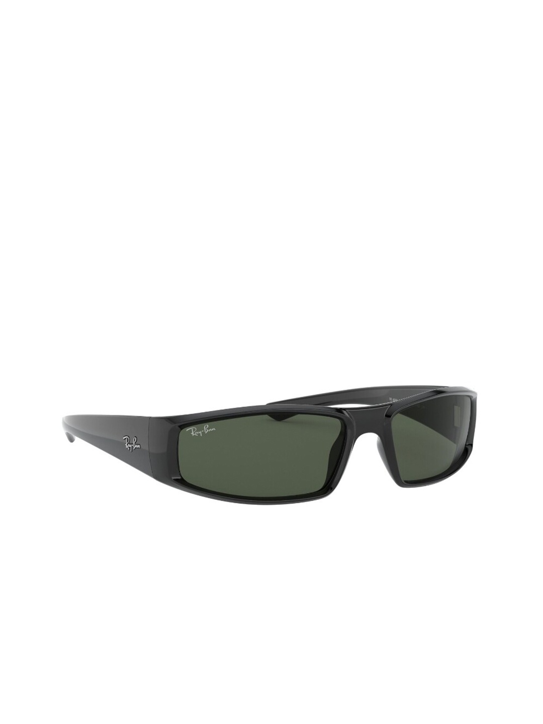 

Ray-Ban Unisex UV Protected Green Lens Pillow Sunglasses - 0RB4335601/7158, Black