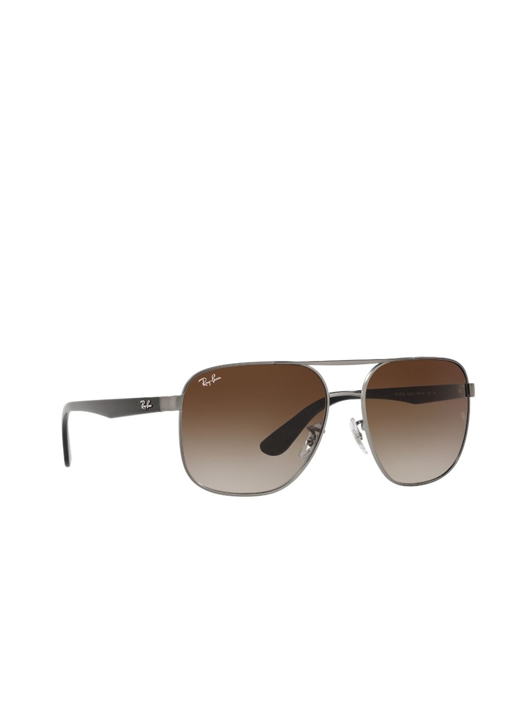 

Ray-Ban Unisex Gradient Brown Lens Square Sunglasses - 0RB3678I029/1358, Metallic