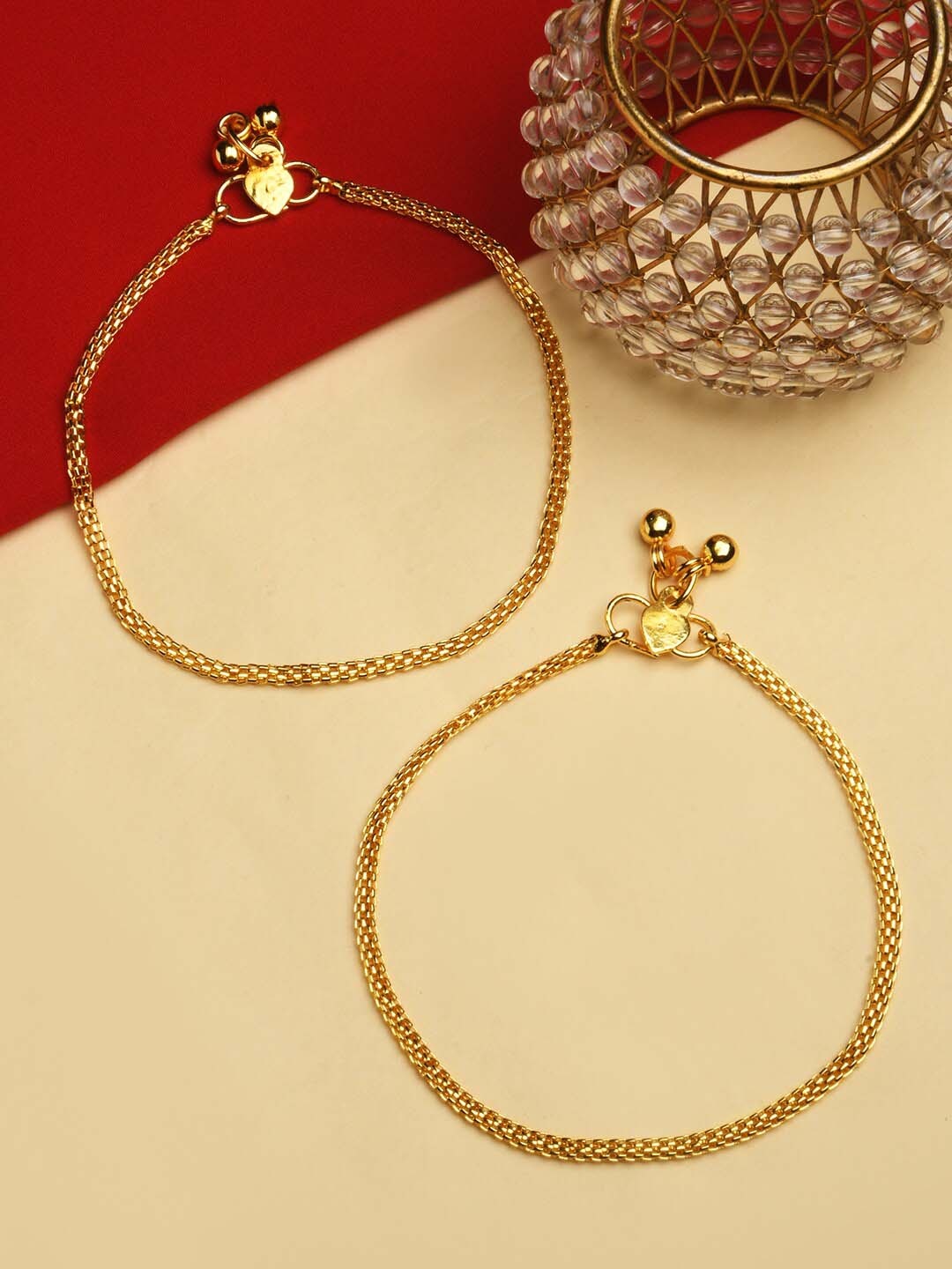 

Fida Set of 2 Gold-Plated Ghungroo Anklet