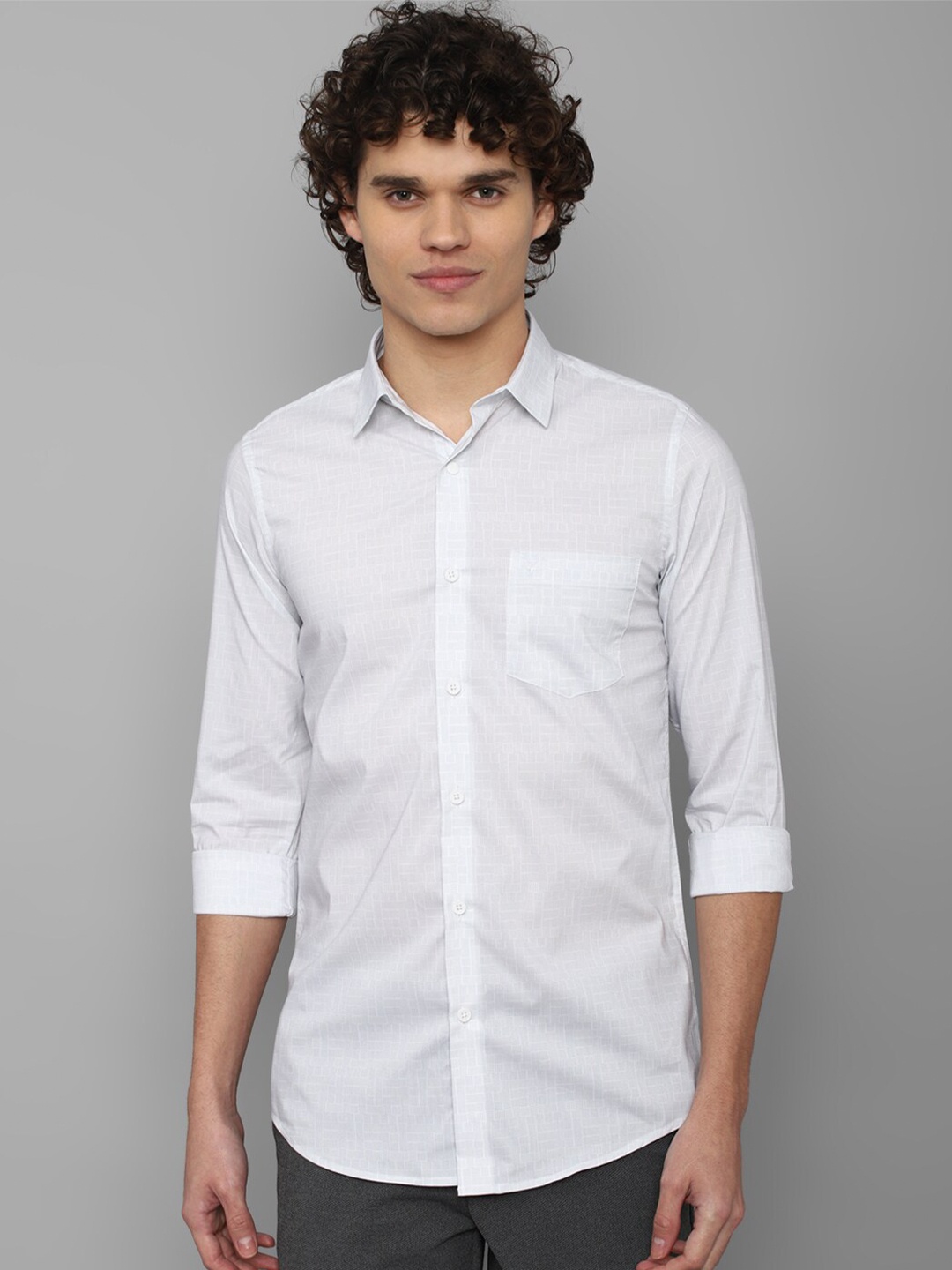 

Allen Solly Men Slim Fit Micro Ditsy Printed Casual Shirt, White