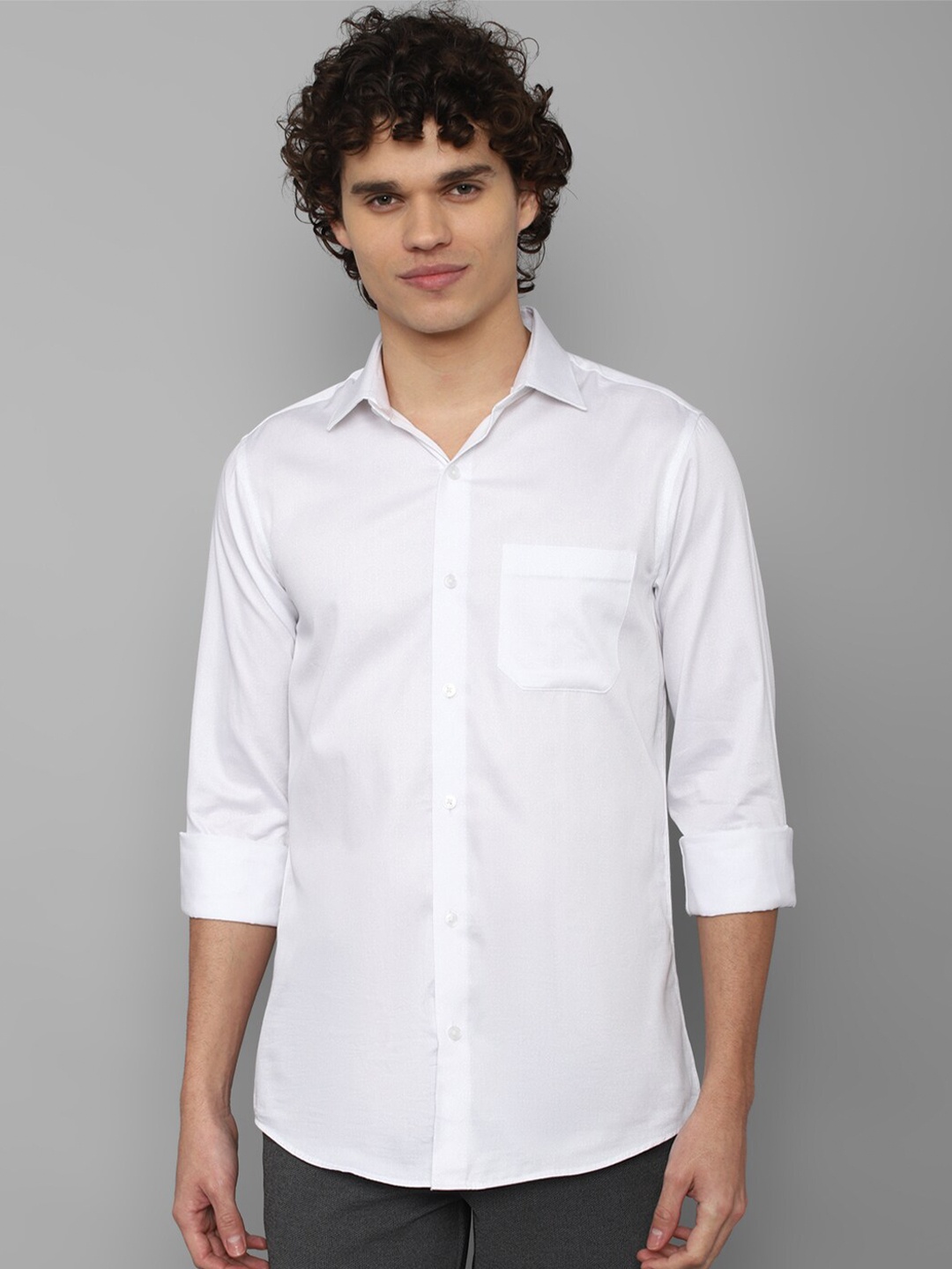 

Allen Solly Men White Slim Fit Casual Pure Cotton Shirt