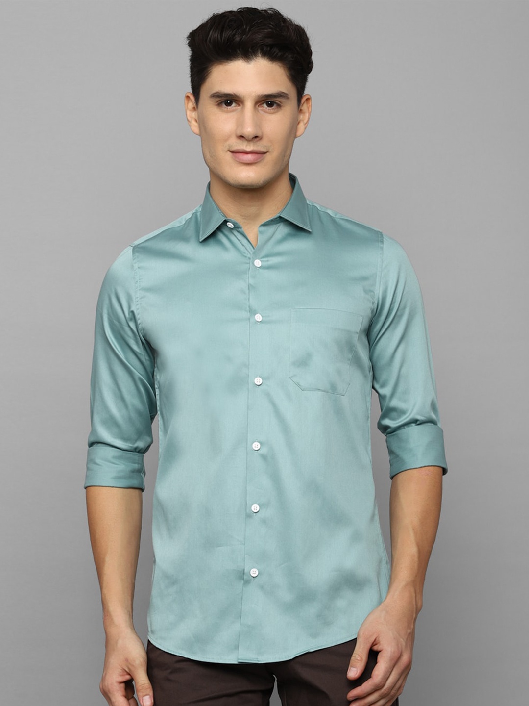 

Allen Solly Men Slim Fit Casual Cotton Shirt, Sea green