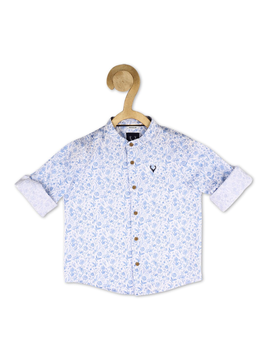 

Allen Solly Junior Boys Floral Printed Pure Cotton Casual Shirt, White