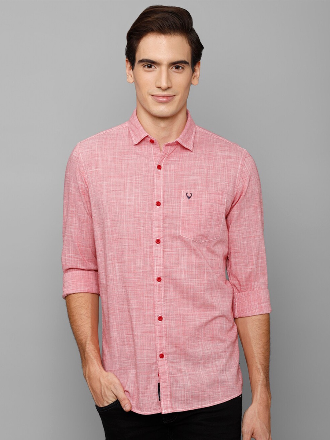 

Allen Solly Sport Men Casual Pure Cotton Shirt, Pink