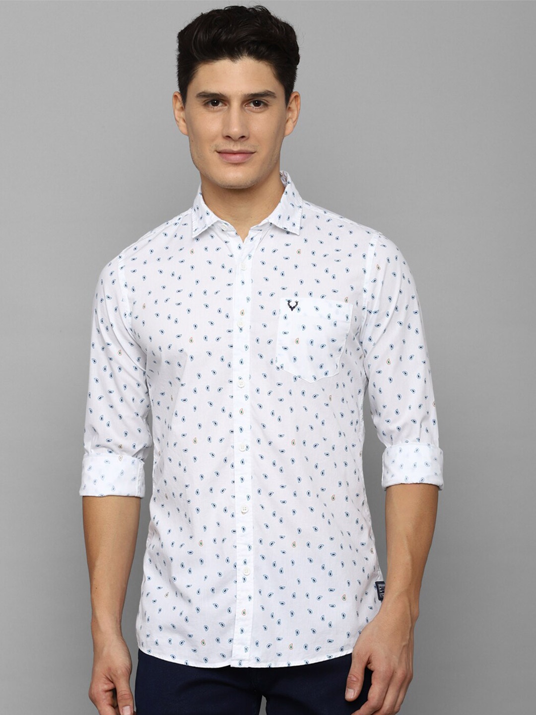 

Allen Solly Sport Men Printed Pure Cotton Casual Shirt, White