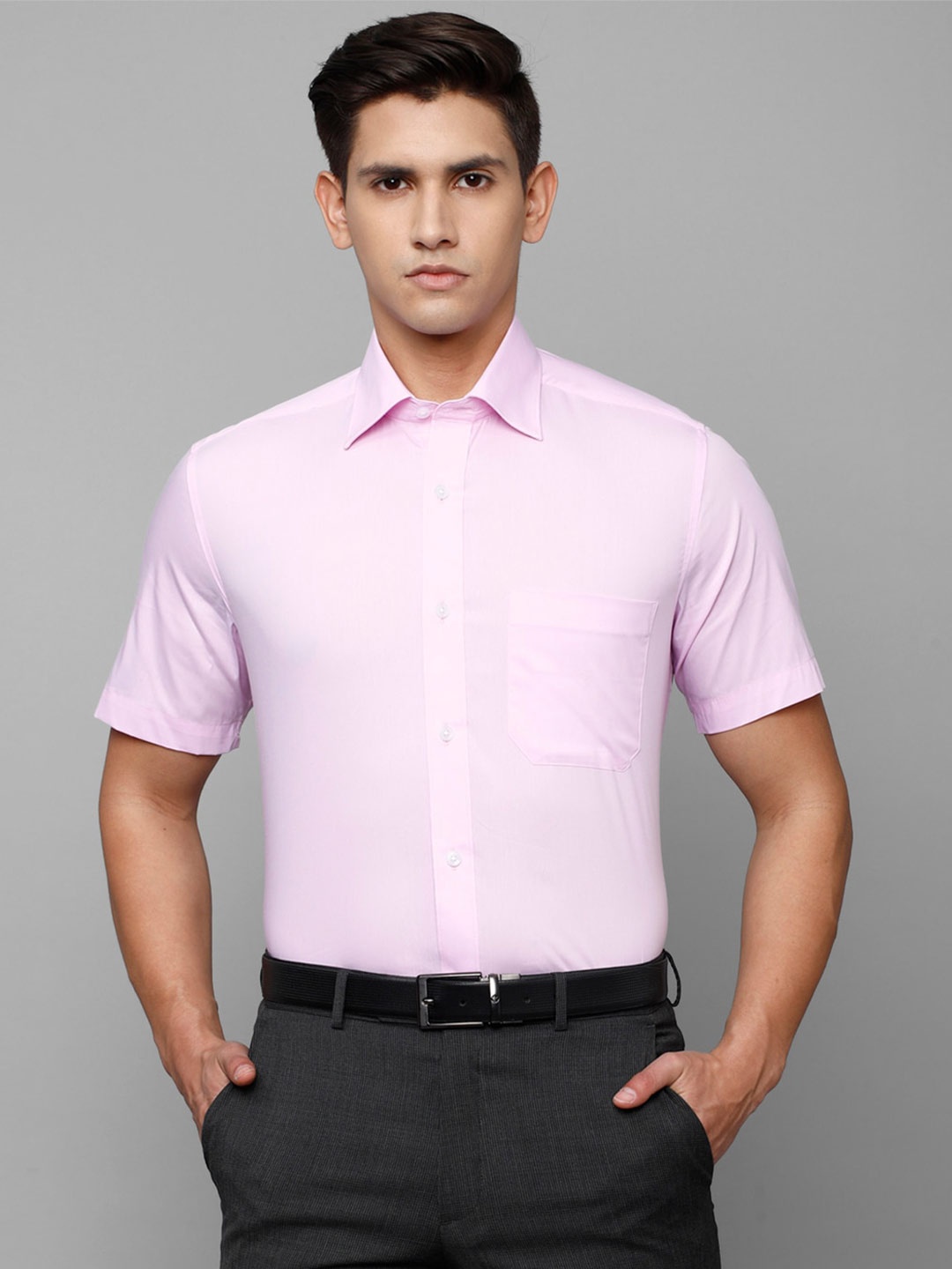 

Louis Philippe Men Slim Fit Formal Cotton Shirt, Pink