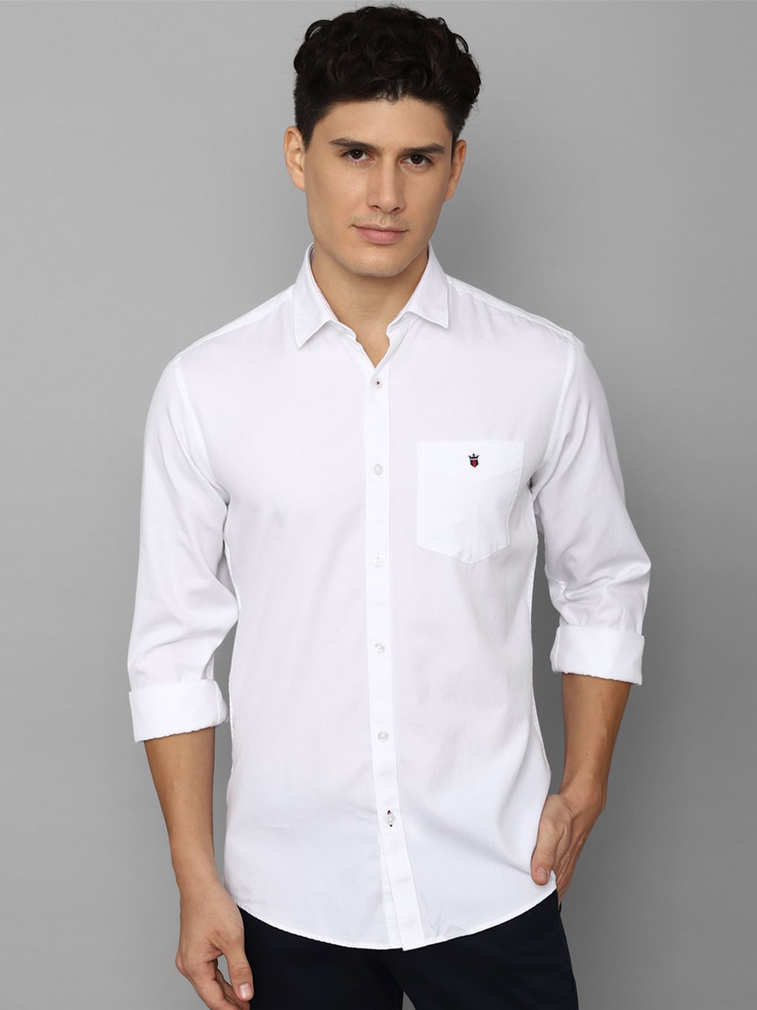

Louis Philippe Sport Men Slim Fit Casual Pure Cotton Shirt, White