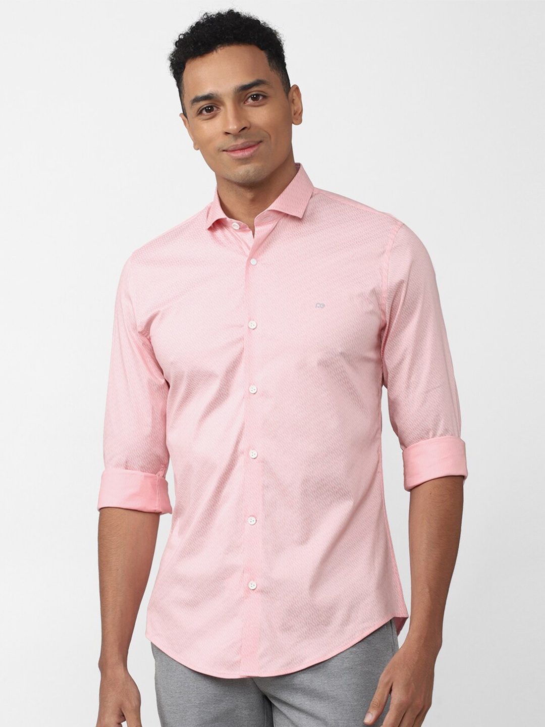 

Peter England Men Slim Fit Casual Shirt, Pink