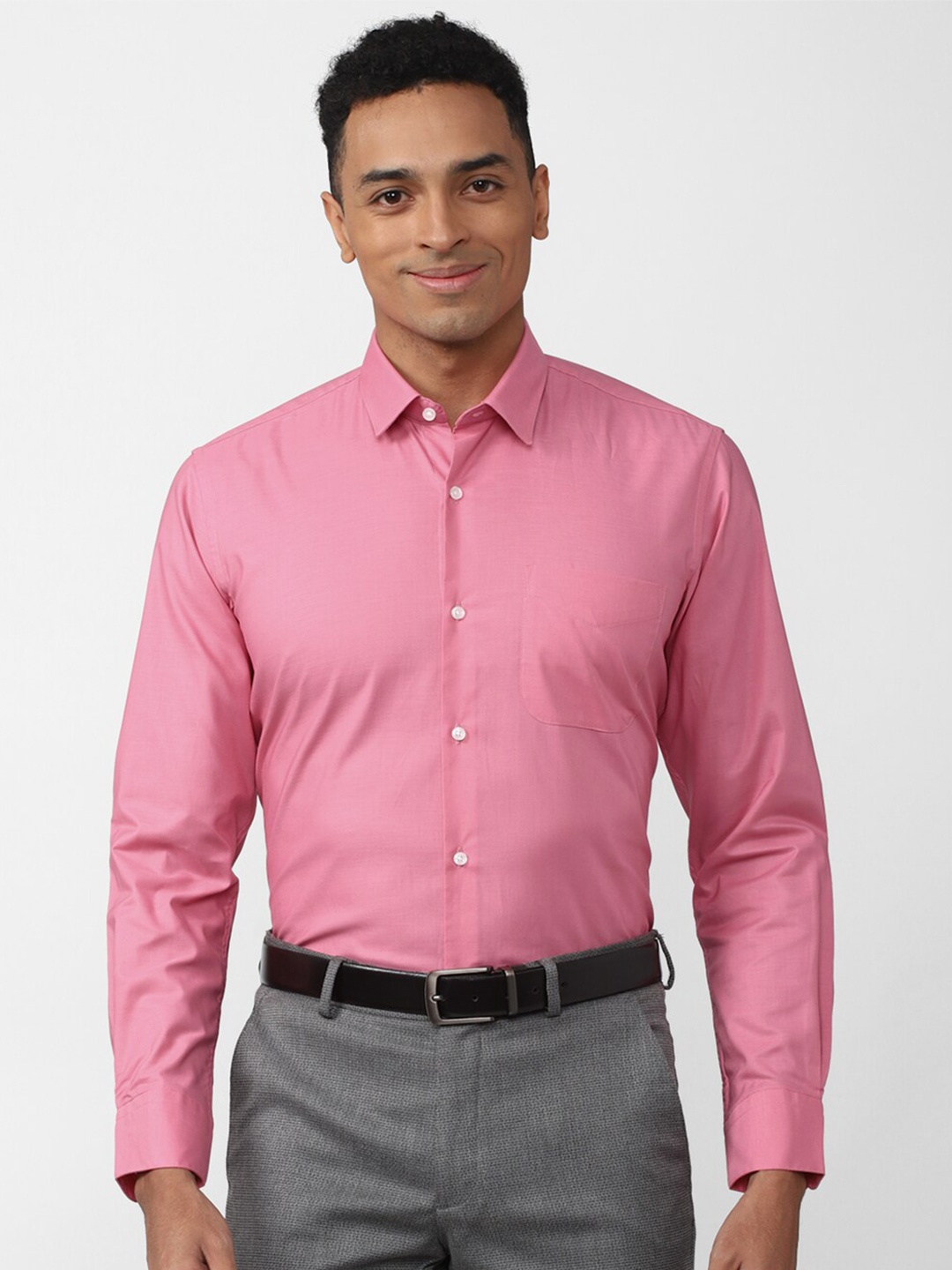 

Peter England Men Regular Fit Formal Shirt, Pink