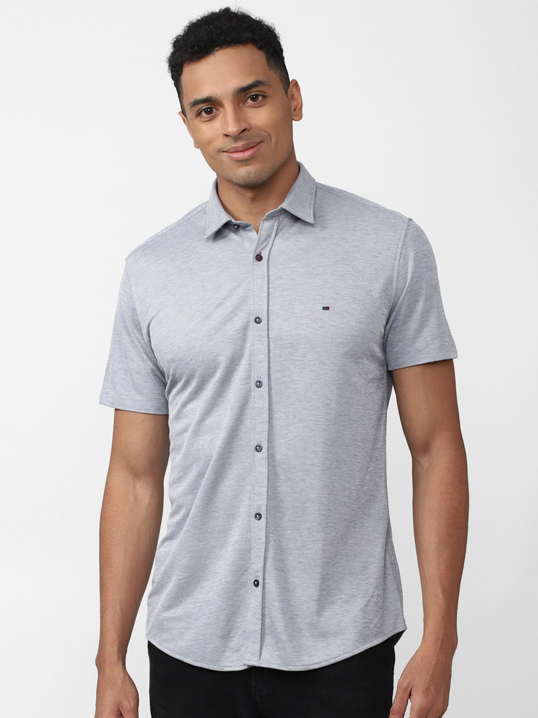 

Peter England Casuals Men Slim Fit Casual Shirt, Grey
