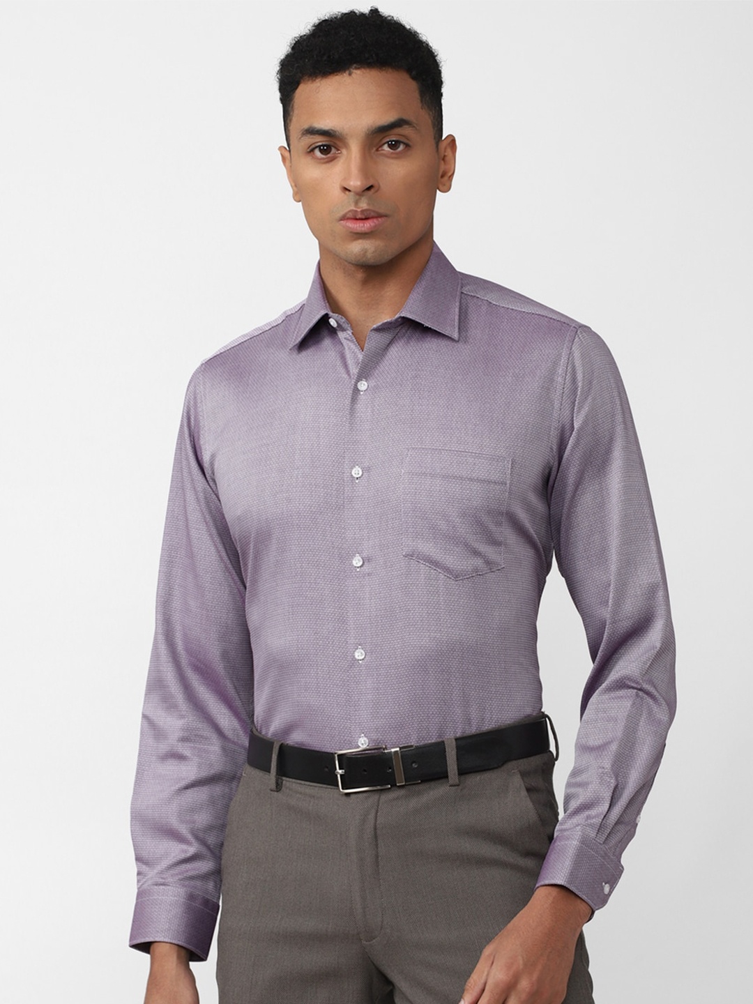 

Van Heusen Men Formal Cotton Shirt, Purple