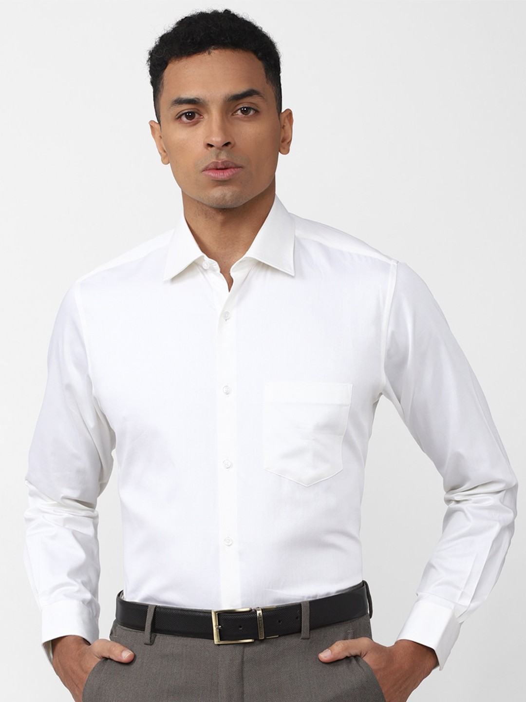 

Van Heusen Men Regular Fit Pure Cotton Formal Shirt, White