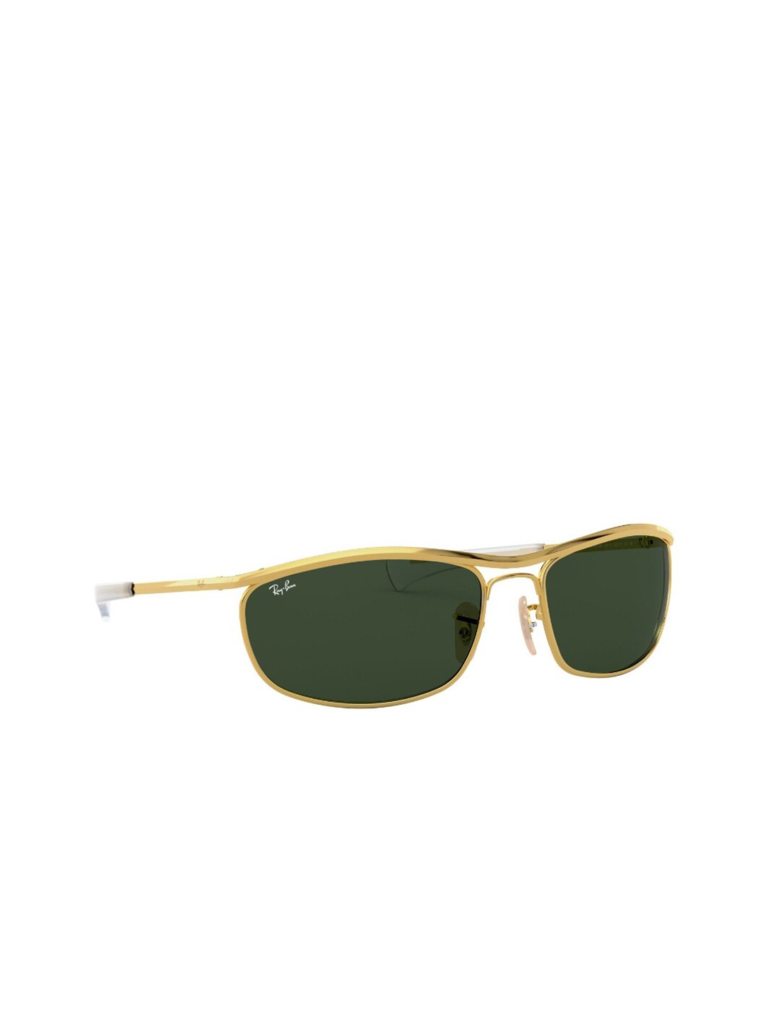 

RAY-BAN Unisex UV Protected Green Lens Oval Sunglasses - 0RB3119M001/3162, Gold