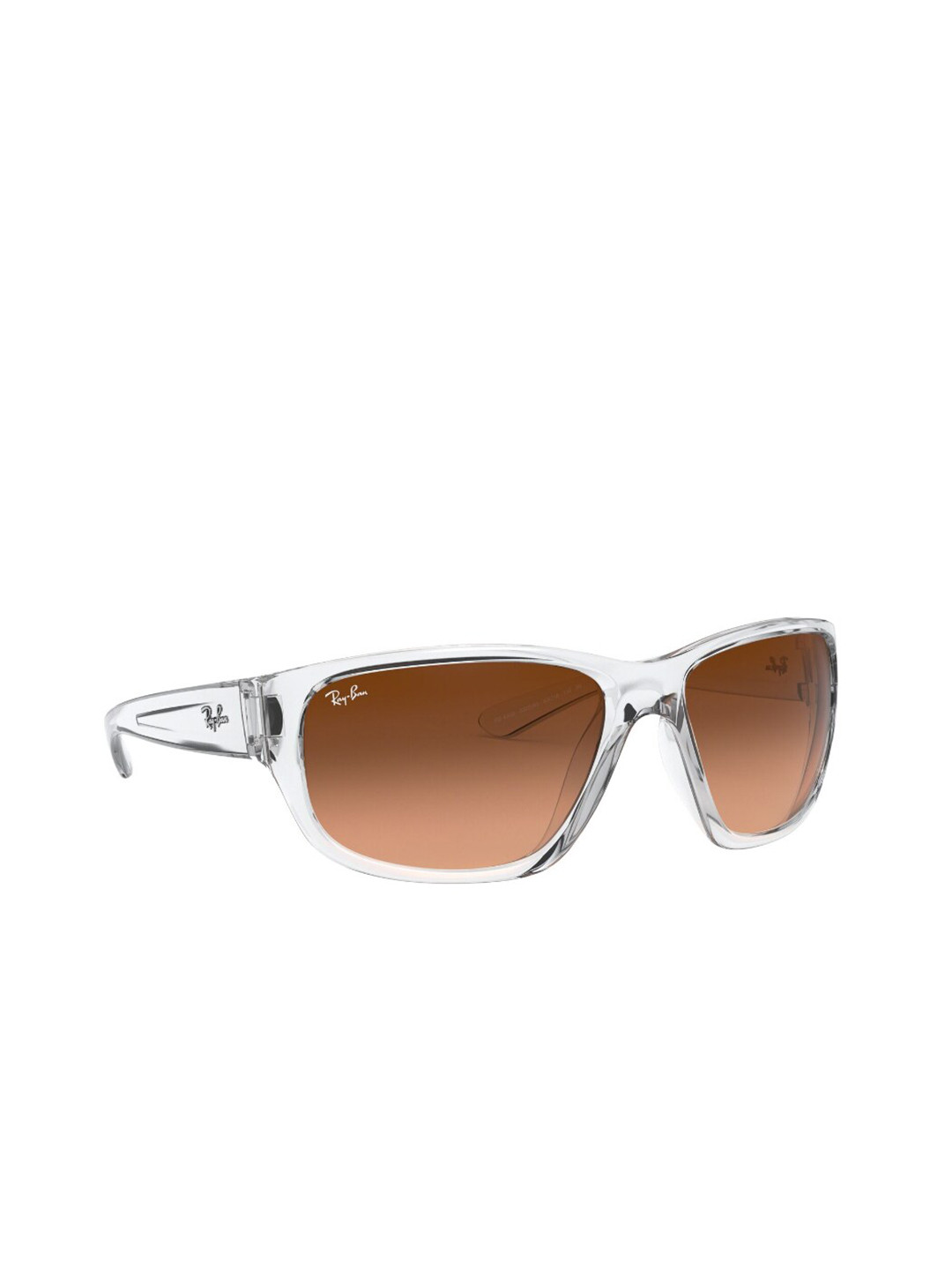 

Ray-Ban Men Square Sunglasses with UV Protected Lens 8056597098182, Transparent