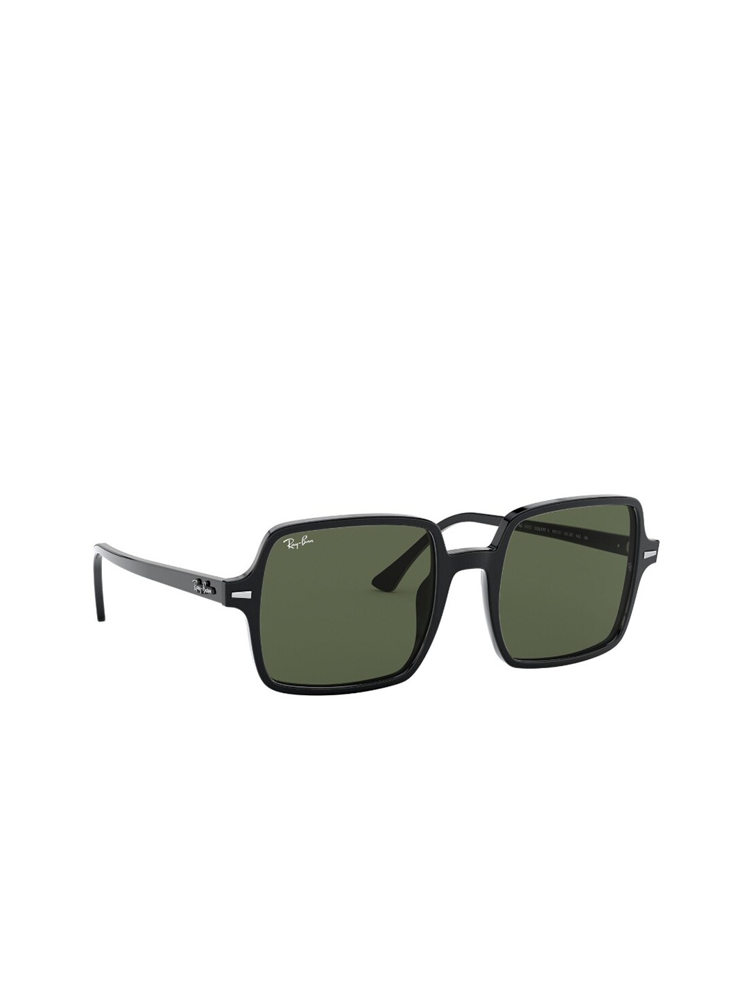 

Ray-Ban Women Uv Protected Green Lens Square Sunglasses - 0 Rb1973901/3153, Black