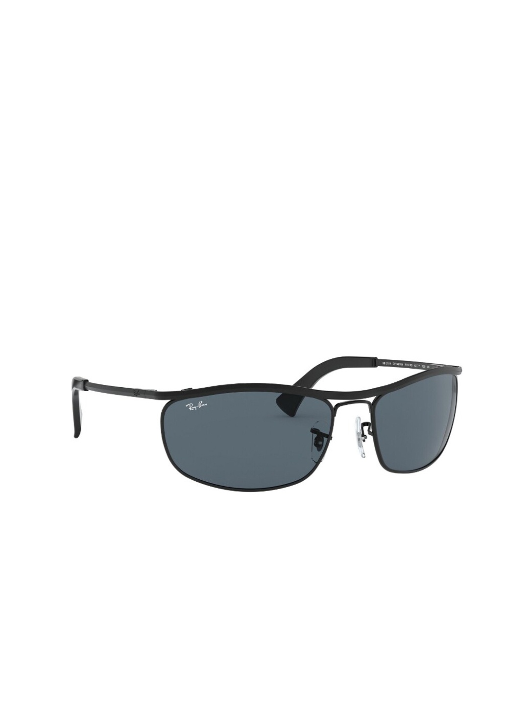 

Ray-Ban Unisex UV Protected Blue Lens Rectangle Sunglasses - 0RB31199161R562, Black