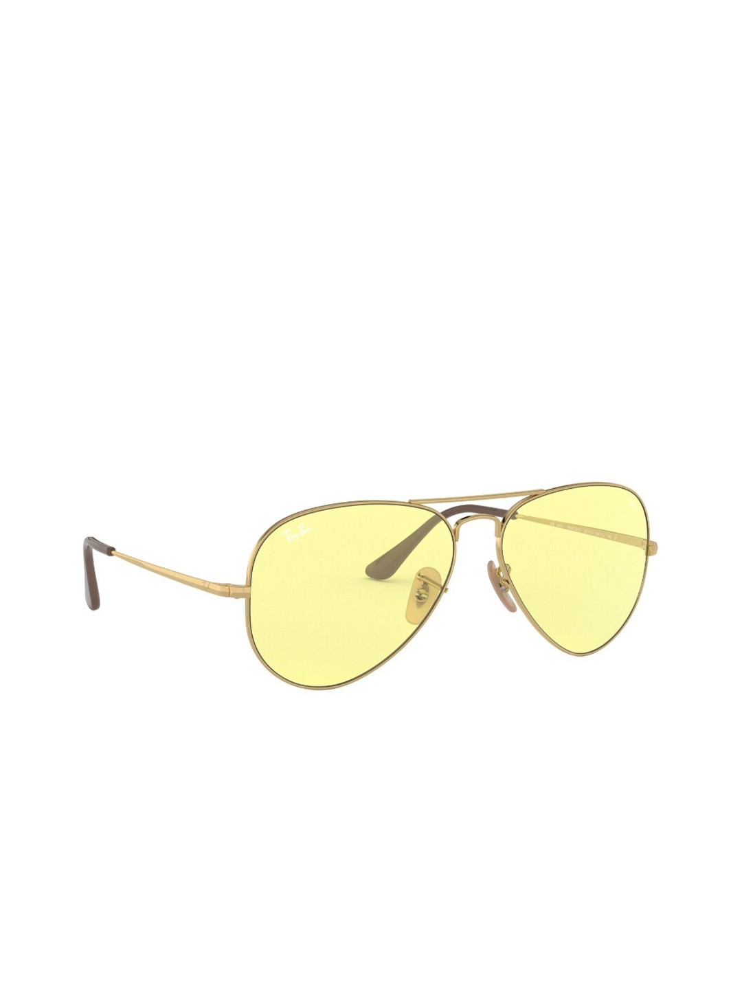 

Ray-Ban Aviator Sunglasses with UV Protected Lens-0RB3689001/T458, Gold