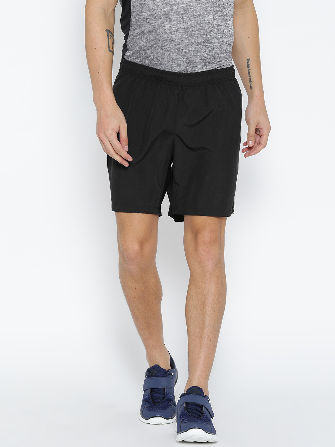 

rock.it Men Black Solid Sports Shorts