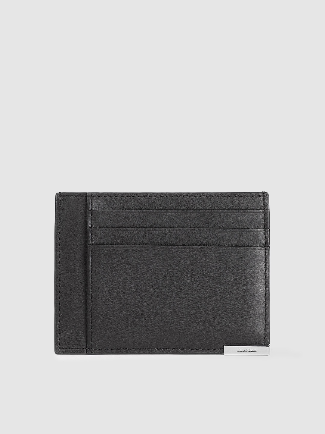 

Calvin Klein Men Solid Leather Card Holder, Black