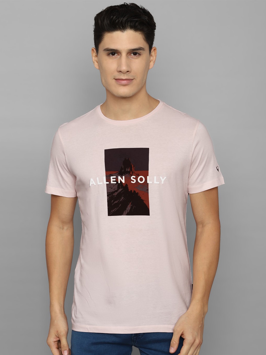 

Allen Solly Pink Printed Cotton T-shirt