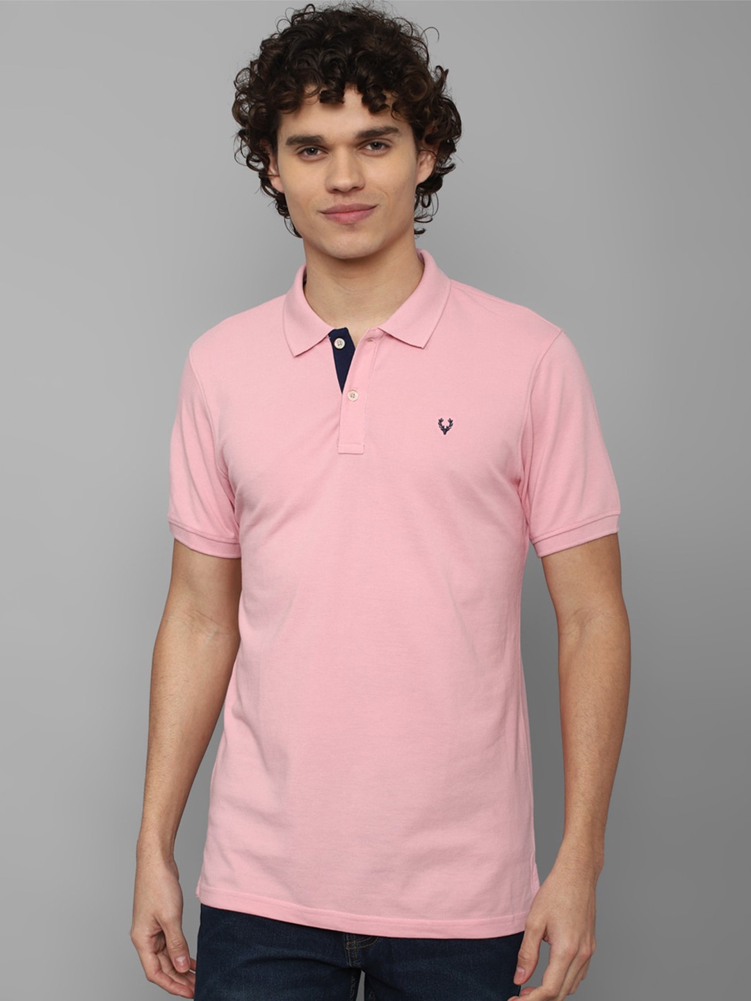 

Allen Solly Men Polo Collar Cotton T-shirt, Pink